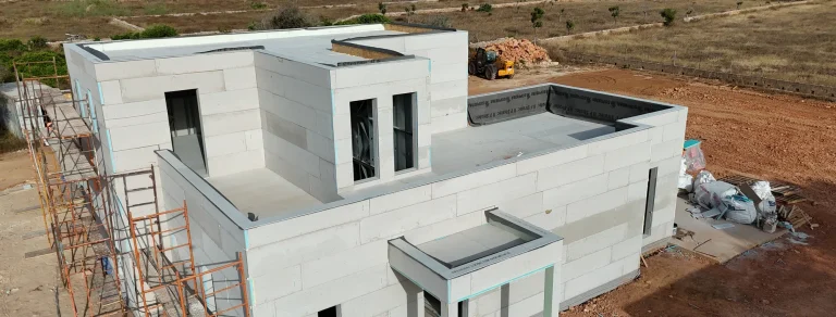Vista aérea de una obra con estructura Steel Frame ejecutada